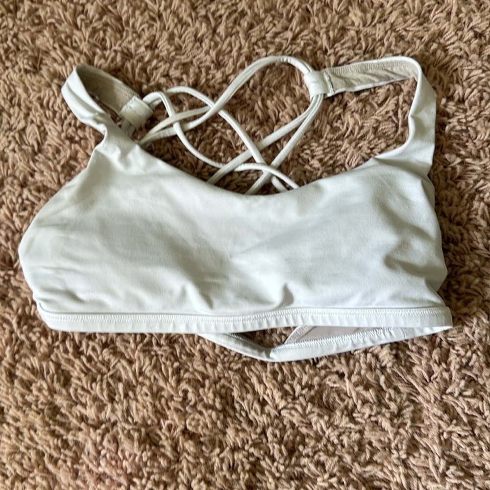 White Lululemon Free To Be Sports Bra